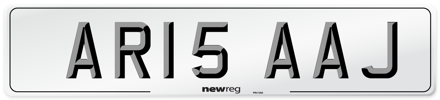 AR15 AAJ Number Plate from New Reg